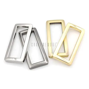 CRAFTMEMORE Heavy Duty Metal Purse Rings - 6 Pack