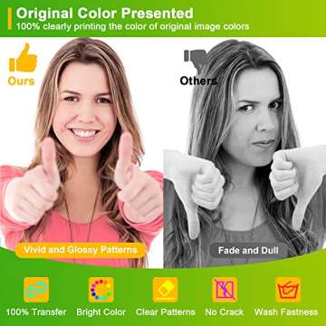 CenDale DTF Transfer Film - A3 (11.7" x 16.5") 60 Sheets Double-Sided Matte Clear PreTreat Sheets- P...