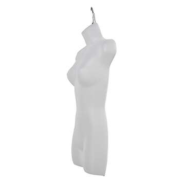 SSWBasics Female Mannequin Torso - Fits Women’s Sizes 5-10 - Molded, Shatterproof &