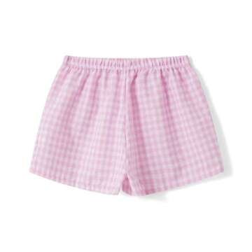 Women Y2k Pajamas Shorts Micro Button Boxers Elastic Waist Cute Pj Bottoms Summer Plaid Lounge Short...