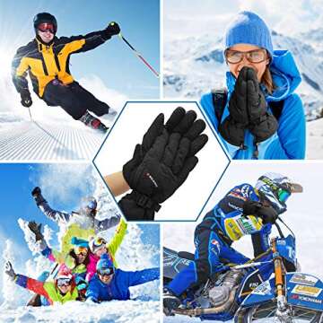 SUNKY Waterproof Winter Ski Gloves for All Outdoor Sports