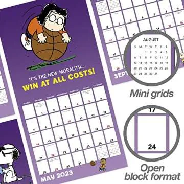 2023 Peanuts Monthly Wall Calendar, 16 Months, 12" x 12" (DDW0482823)