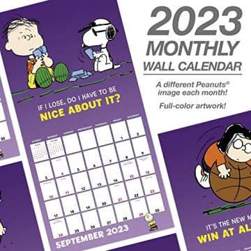 2023 Peanuts Monthly Wall Calendar, 16 Months, 12" x 12" (DDW0482823)