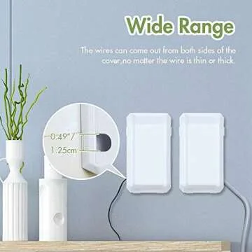 EUDEMON Baby Safety Electrical Outlet Cover Box Childproof Large Plug Cover for Babyproofing Outlets Easy to Install & Use (1 Pack,White)