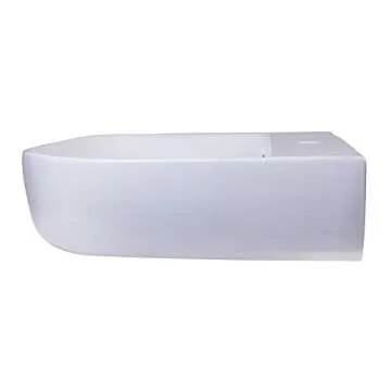 ALFI brand AB112 D-Bowl Wall Mounted Bath Sink - White 28"