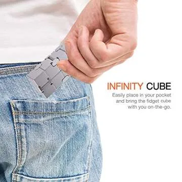 JOEYANK Fidget Cube New Version Fidget Finger Toys - Metal Infinity Cube Prime for Stress and Anxiety Relief/ADHD, Ultra Durable Sensory Gifts for Adults and Teens Kids
