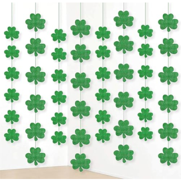 12PCS St. Patrick’s Day Shamrock Decorations - Lucky One Birthday Hanging Garland Irish Party Orna...