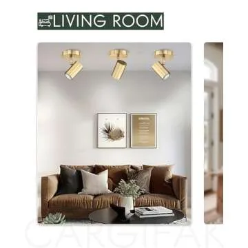 Cargifak Gold Wall Sconce, Modern Wall Light Fixture, LED Track Lighting with GU10 Bulb for Bedroom Entryway Bathroom Kitchen, SL4830-1W-BB