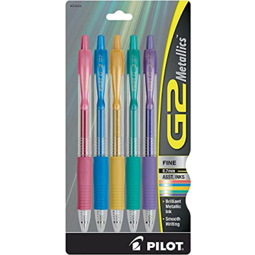 Pilot G2 Metallic Gel Pens - Beautiful Assorted Colors Pack