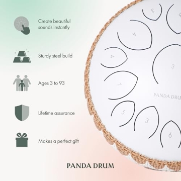 Panda Drum Pro – Steel Tongue Handpan for Meditation & Play