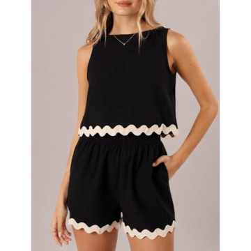 Tankaneo Women's Stylish Summer Lounge Set for Casual Days