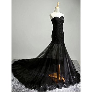 Elegant Gothic Vintage Mermaid Dress for Prom & Wedding