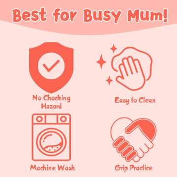 Babygoal Pacifier Clips, 6 Pack Pacifier Holder for Boys and Girls Fits Most Pacifier Styles & Baby Toys and Baby Gift 6MP10