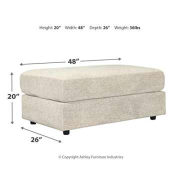Soletren Chenille Oversized Ottoman - Stylish & Multi-Functional