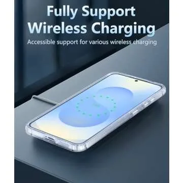 FNTCASE for Samsung Galaxy S25 Case: for Samsung-S24 Bling Sparkle Clear Military Grade Drop Protection Anti Yellowing Glitter Cell Phone Cover - Rugged Shockproof Protective Transparent Cases