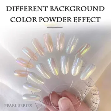 Stunning White Pearl Chrome Nail Powder - Elegant Shine