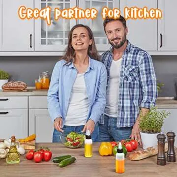 Honeydak 50 Pcs 2 oz Squeeze Bottles Dispensing Bottles Plastic Squeeze Bottles with Twist Cap Small Clear Squeeze Bottle Round Bottles with 2 Funnels for Kitchen Household Home