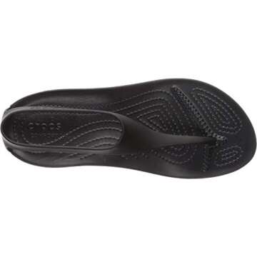 Stylish Crocs Women's Serena Flip Sandals | Black/Black