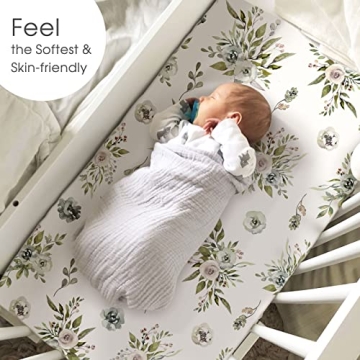 Ultra Soft Fitted Bassinet Sheets 2 Pack for Baby
