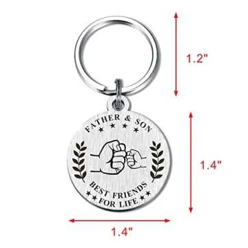 BAZLJY Father's Day Dad Keychain - Best Dad Ever Gift