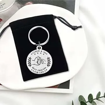 BAZLJY Father's Day Dad Keychain - Best Dad Ever Gift