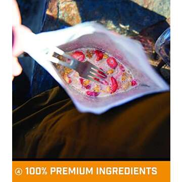 Peak Refuel Strawberry Granola | Premium Freeze Dried Camping Food | Backpacking & Hiking MRE Meals | Just Add Water | 100% Real Fruit | 23g of Protein | 2 Serving Pouch