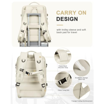 Large Waterproof Laptop Backpack for Travel & Commuting