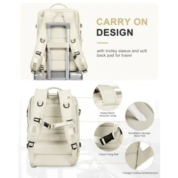 Large Waterproof Laptop Backpack for Travel & Commuting