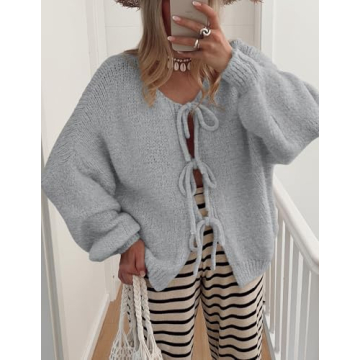 PRETTYGARDEN Tie Front Cardigan for Women - Stylish Comfort