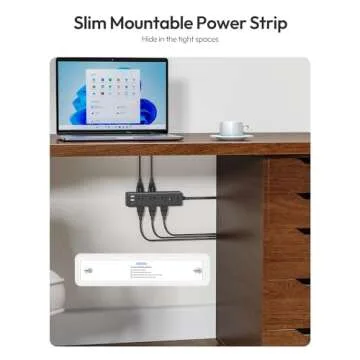 Surge Protector Power Strip with 9 Outlets and USB Ports