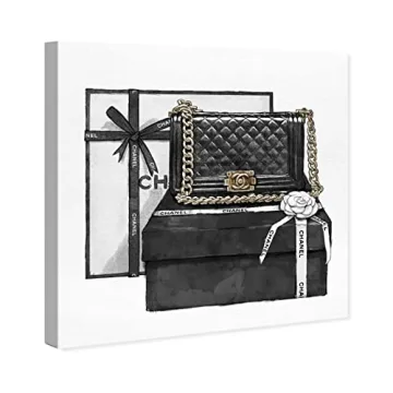 Elegant Gifted Beauty Black Fashion Wall Art Canvas 12x12