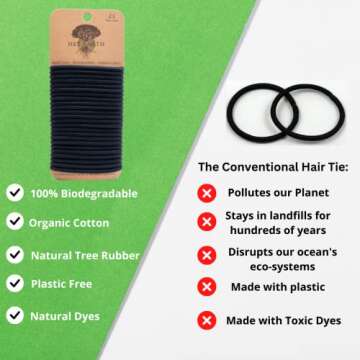 Biodegradable Hair Ties - Eco-Friendly for All Hair Types