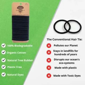 Biodegradable Hair Ties - Eco-Friendly for All Hair Types