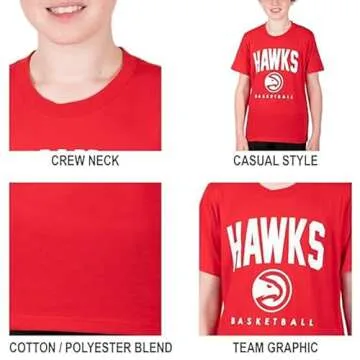 Ultra Game Boys' Arched Plexi Short Sleeve T-Shirt, Team Color