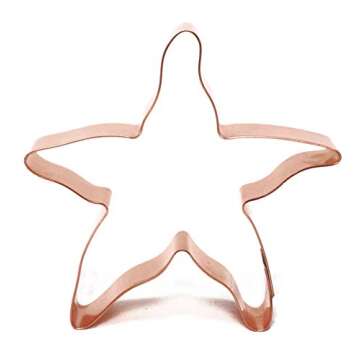 Copper Starfish Cookie Cutter for Beach Lovers - 3.5"