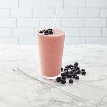 Juvale 4-Pack Metal Straw Cleaner - Extra Long Stainless Steel Brush for Cleaning Reusable Drinking Straws, Water Bottles and Pipes (12 in)