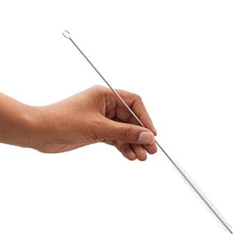 Juvale 4-Pack Metal Straw Cleaner - Extra Long Stainless Steel Brush for Cleaning Reusable Drinking Straws, Water Bottles and Pipes (12 in)