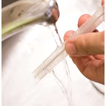 Juvale 4-Pack Metal Straw Cleaner - Extra Long Stainless Steel Brush for Cleaning Reusable Drinking Straws, Water Bottles and Pipes (12 in)