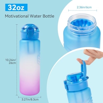 Kerilyn 32oz Leakproof Sports Water Bottle with Infuser