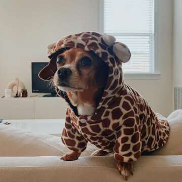 FLAdorepet Giraffe Costume for Small Dogs - Cozy & Cute