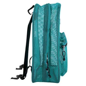 Summit Ridge Mesh Backpacks for Kids, Adults, School, Beach, and Travel, Colorful Transparent Mesh Backpacks with Padded Straps
