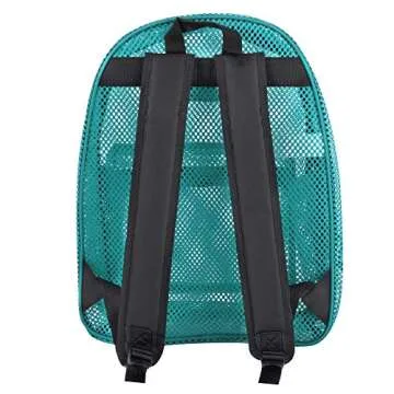 Summit Ridge Mesh Backpacks for Kids, Adults, School, Beach, and Travel, Colorful Transparent Mesh Backpacks with Padded Straps