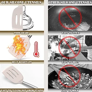 Umite Chef Silicone Utensil Set - 43 pcs Khaki