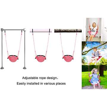 JKsmart Swing Seat for Kids Heavy Duty Rope Play Secure Children Swing Set,Perfect for Indoor,Outdoo...