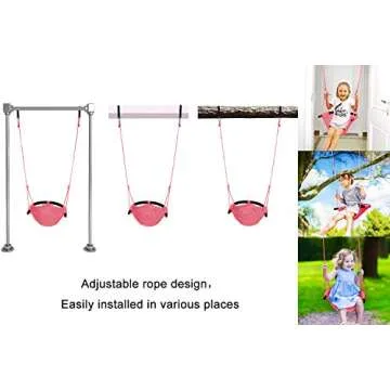 JKsmart Swing Seat for Kids Heavy Duty Rope Play Secure Children Swing Set,Perfect for Indoor,Outdoo...