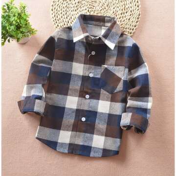 Red Plaid Flannel Shirt for Kids - Sizes NB-6T