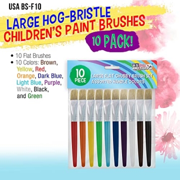Durable 10-Piece Paint Brush Set for Beginners & Students