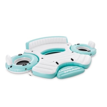Intex Laguna Splash Island Floating Water Raft with Solo Tubes