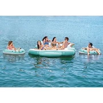 Intex Laguna Splash Island Floating Water Raft with Solo Tubes