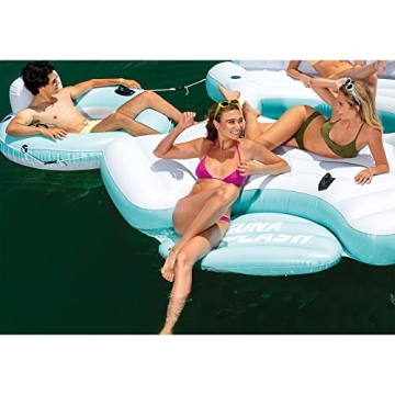Intex Laguna Splash Island Floating Water Raft with Solo Tubes
